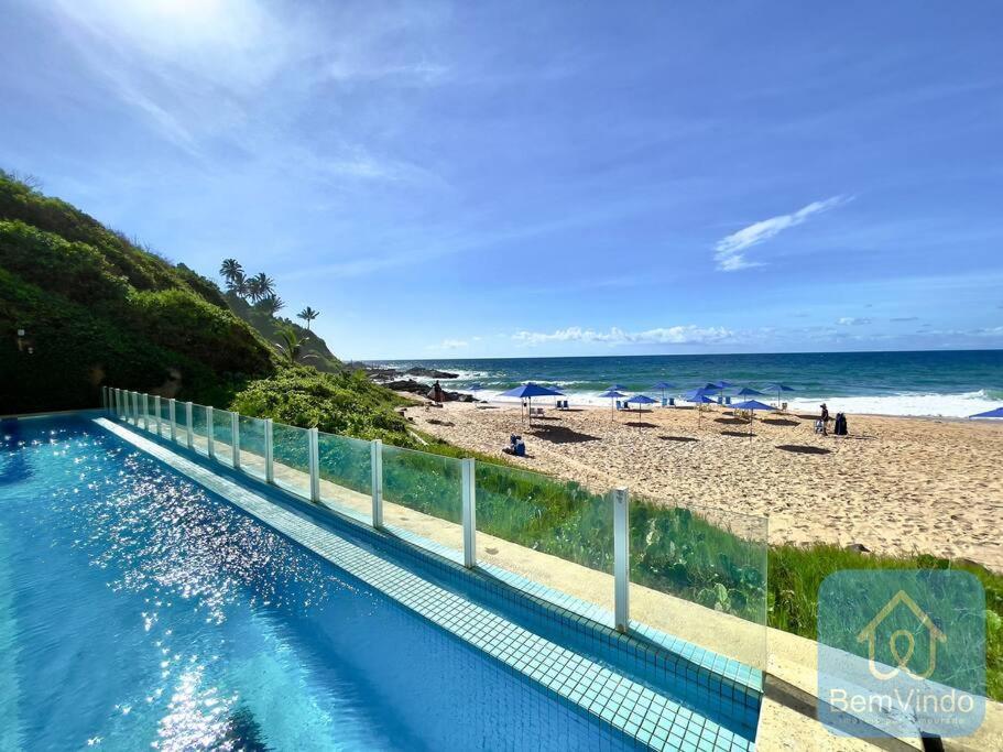 Apartamento Completo Com Vista Mar E Pe Na Areia Сальвадор Экстерьер фото